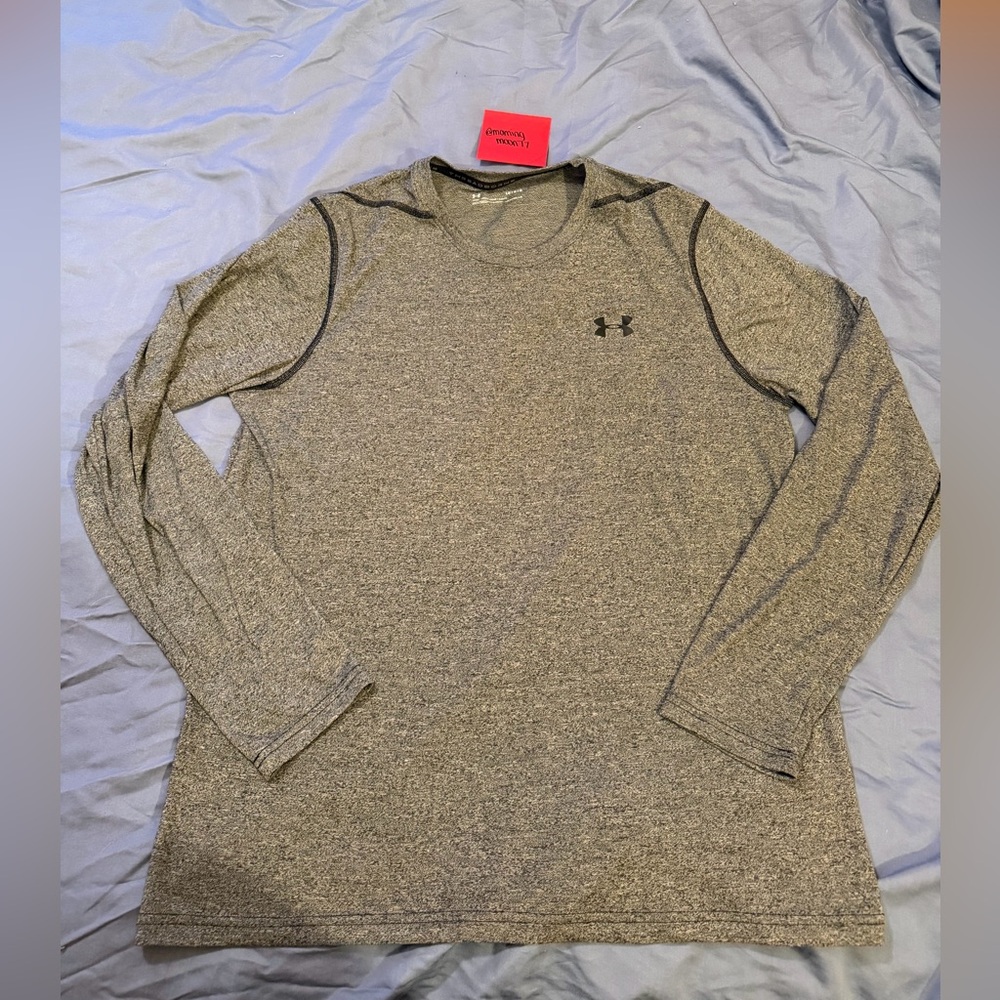 Under Armour Men's Long Sleeve Heather Gray Performance Top